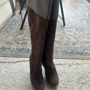 Elegant Over the Knee Dark Brown Boots